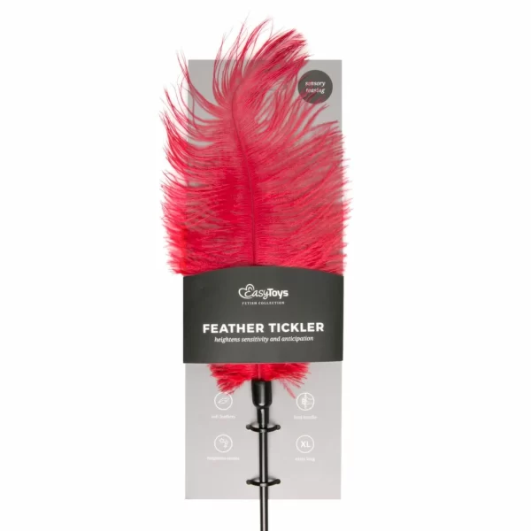 <p>Enhance your intimate atmosphere with the EasyToys Red Feather Sensual Tickler
