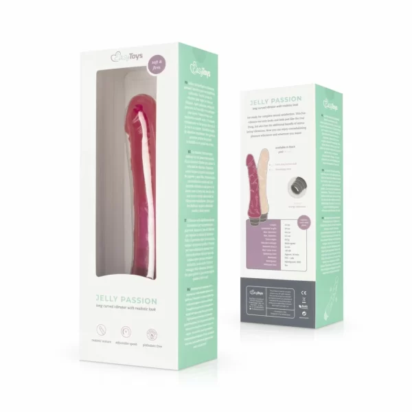 Jelly Passion Pink Flexible Vibration Model - Soft Touch 20 cm