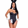 Playboy Classic Bunny Costume Set Black - Iconic Corset & Accessories 3XL