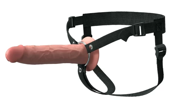 Fantasy X-TENSIONS FXTE 9'' Hollow Dual System Adjustable Strap-On Black