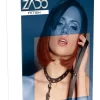 ZADO Leather Adjustable Collar & Leash Set with Metal Studs Black 34-46cm