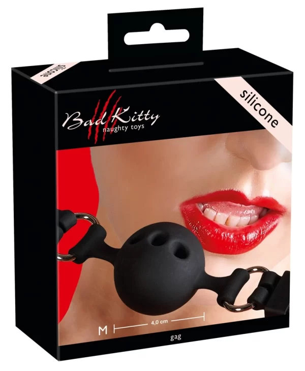 ZADO Silicone Gag Medium - Black Adjustable Strap