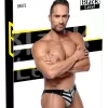 Black Level Vinyl Briefs XL - Glossy Black with Silver Stripe & Zip