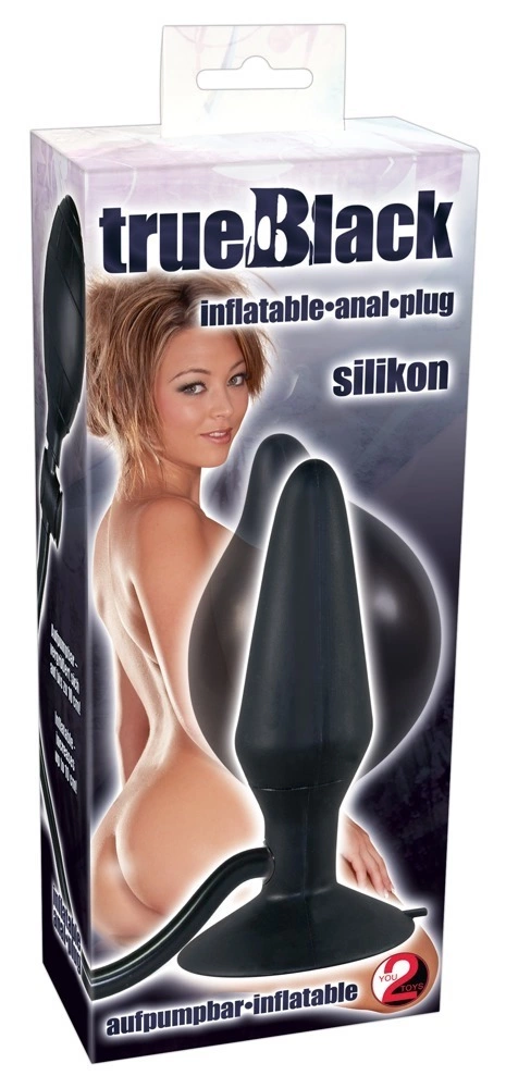 You2Toys True Black Inflatable Plug with Suction Base