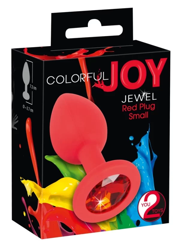Colorful Joy Red Jewel Plug - Silicone