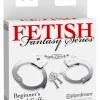 FFS Metal Restraint Cuffs with Adjustable Safety Lock - Silver Finish