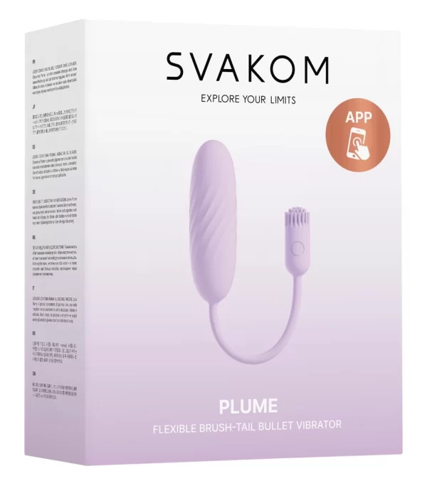 Svakom Plume Pastel Lilac Flexible Brush Tail Intimate Device 21.9cm