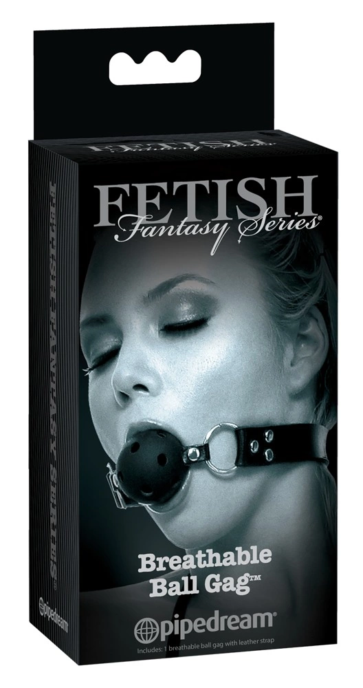 FFSLE Adjustable Airflow Ball Gag Black 4cm - Breathable System