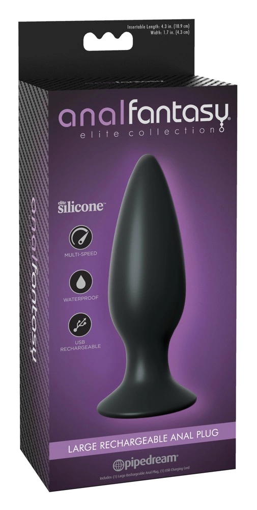 California Exotic AFE Large Rechargeable Black Anal Plug - Boutique Anelma California Exotic AFE Large Rechargeable Black Anal Plug