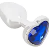 Magic Shiver Metal Plug Heart Gem 7cm - Silver Aluminium Design