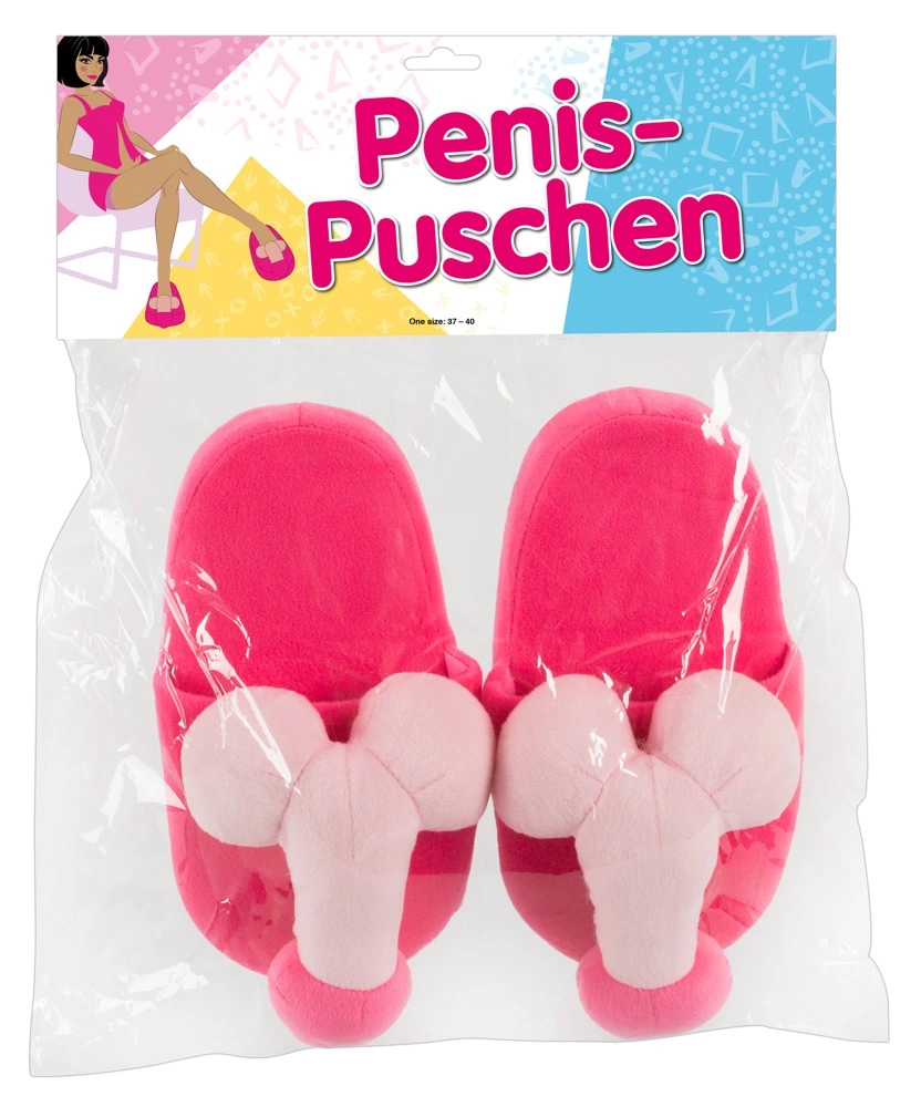You2Toys Pink Novelty Plush Slippers Faux Fur One Size 37-40 adult funny