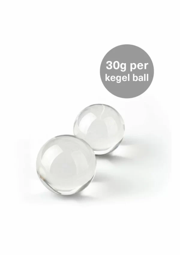 TOYJOY GLASS WORXX Pearl Drops Weighted Kegel Training Balls Glass