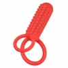 CalExotics Vertical Dual Enhancer Silicone Rechargeable Ring Black