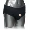 Packer Gear Brief Harness Black Cotton/Spandex Secure Fit 716770081384