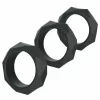 HIDDEN DESIRE EXTREME Heavy C-Ring Set Silicone Black Adjustable