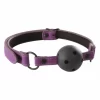 Lust Bondage Ball Gag Purple - Adjustable Neoprene Vinyl System