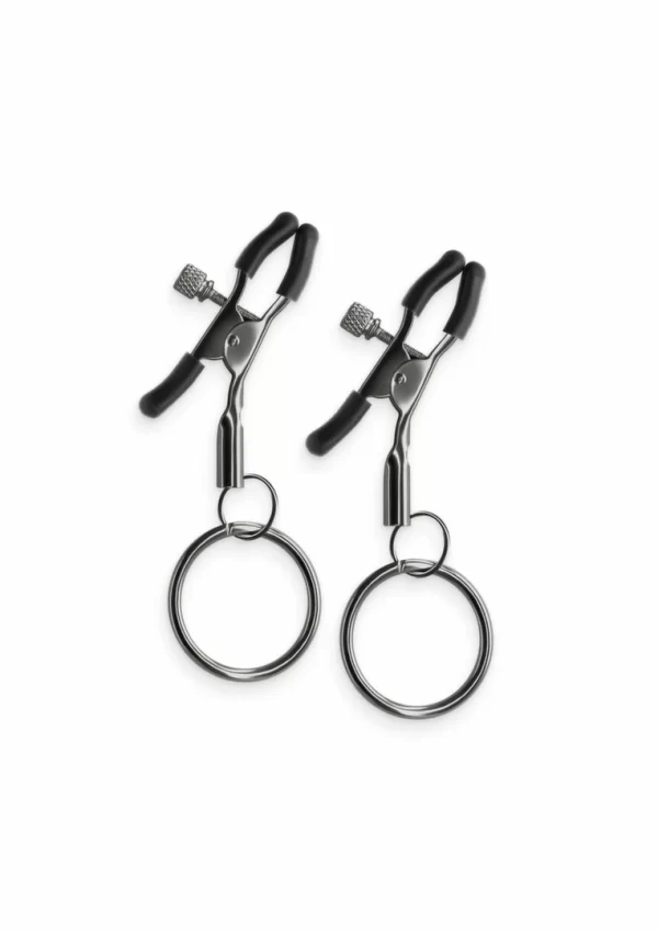 NS Novelties Bound Adjustable Nipple Clamps C2 Nickel-Free Silicone Tips