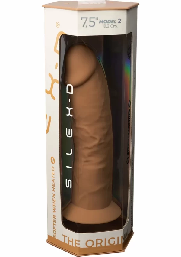 Silex-D Model 2 7.5" Silicone Intimate Device with Suction Base Beige