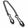 Mr. Steel Tweezer Nipple Clamps Black Adjustable Stainless Steel Chain