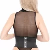 PVC Front Waist Cincher by KinkLab - Shiny Black Adjustable Belt S/M