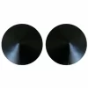 Kinky Diva PU Leather Nipple Covers Reusable Adhesive Black Pasties