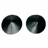 Kinky Diva PU Leather Nipple Covers Ring Black Reusable Adhesive
