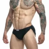 Justin+Simon Running Short Chloride-Resistant Athletic Swimwear Black M