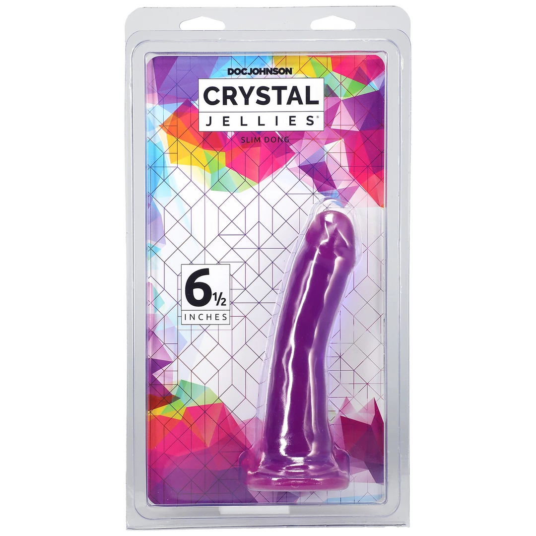 Doc Johnson Crystal Jellies Narrow 15 cm Transparentny model z przyssawkÄ… - Boutique Anelma Doc Johnson Crystal Jellies Slim 6.5" Intimate Model Clear 15 cm