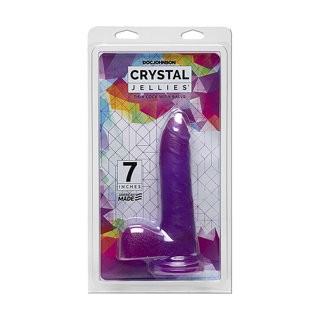 Clear - Boutique Anelma Doc Johnson Crystal Jellies 7" Intimate Machine with Suction Base