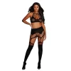 Leg Avenue Seamless Bralette & Garter Skirt Set