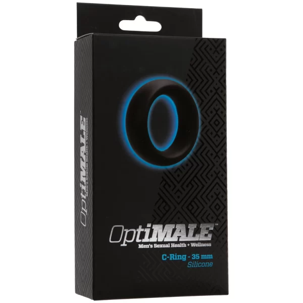Doc Johnson OptiMALE 35 mm silikonowy pierÅ›cieÅ„ anatomiczny czarny