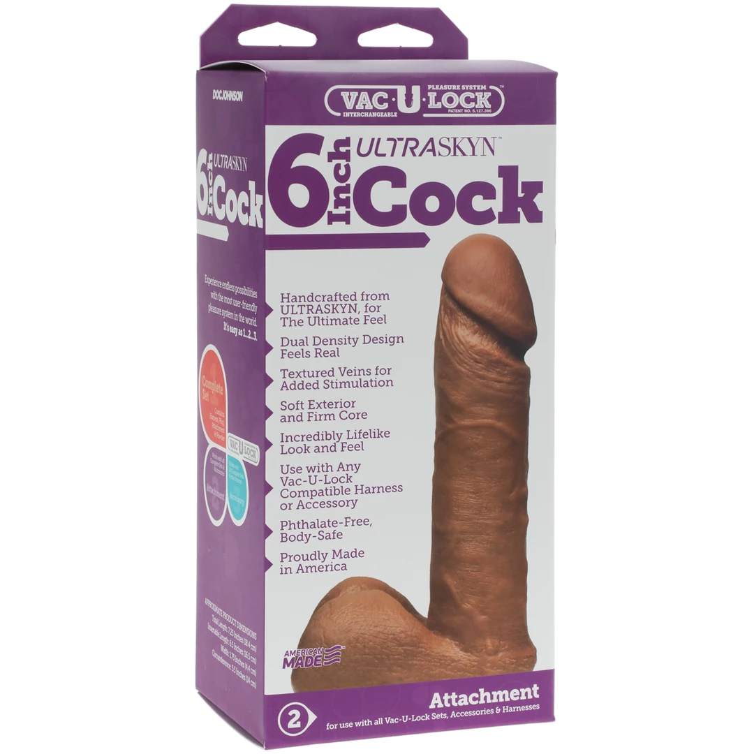 Doc Johnson UR3 Model anatomiczny 16 cm ULTRASKYN podwojna gęstość - Boutique Anelma Doc Johnson UR3 Model 6 Intimate Accessory Dual-Density Brown 16 cm