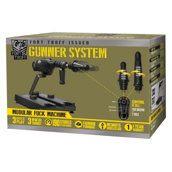 Doc Johnson Gunner System 3w1 - ModuÅ‚owa maszyna intymna z pilotem