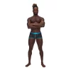 Male Power Uplift Mini Short XL Black - Satin Finish Comfort Wear