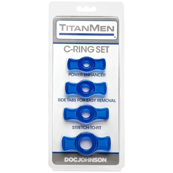 Doc Johnson TitanMen Tools - Zestaw elastycznych pierÅ›cieni TPR 4 szt.