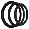 Rock Solid The Gasket Set of 3 TPE Anatomical Rings Black