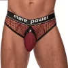 Male Power Cock Pit Net Thong S/M Burgundy with Removable Pouch - Boutique Anelma Male Power Cock Pit Net Thong S/M Burgundy with Removable Pouch