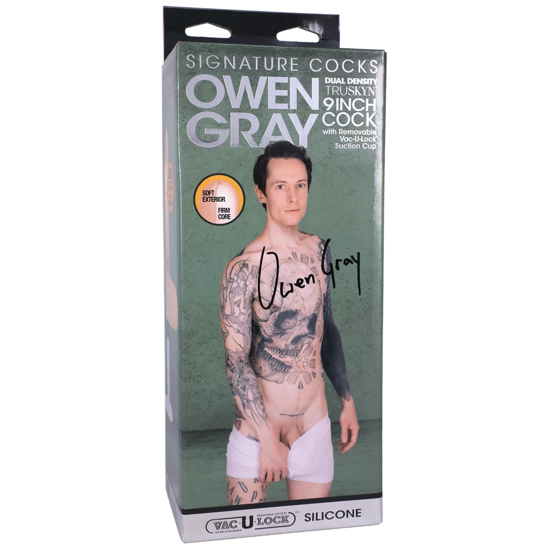 Doc Johnson Owen Gray Model ULTRASKYN 22 cm z systemem Vac-U-Lock - Boutique Anelma Doc Johnson Owen Gray Silicone Intimate Model 22cm with Suction Cup