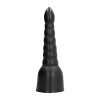 All Black 13/34 cm Intimate Model with Textured Grooves