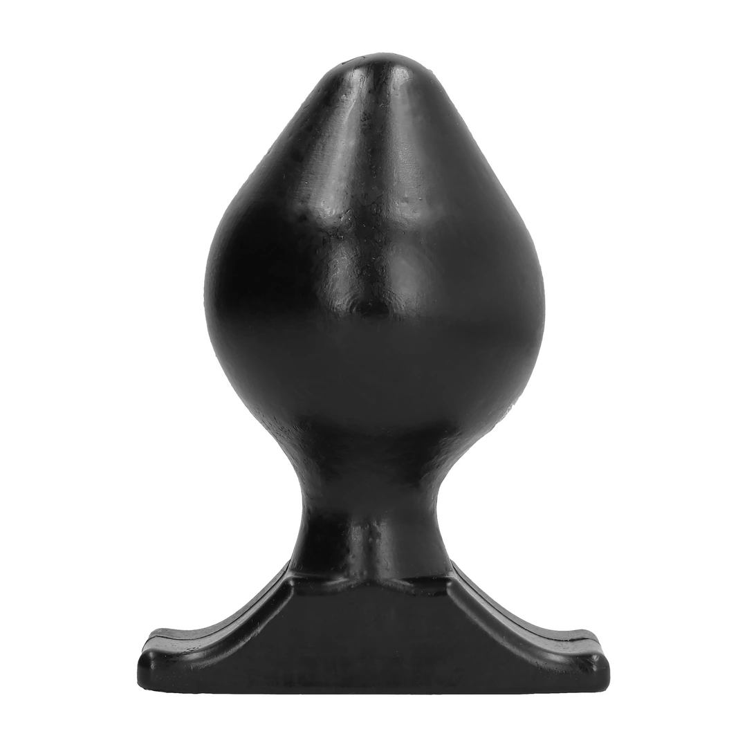 All Black Model 16 cm - Black Silicone Anal Plug with Grooved Surface - Boutique Anelma All Black Model 16 cm - Black Silicone Anal Plug with Grooved Surface