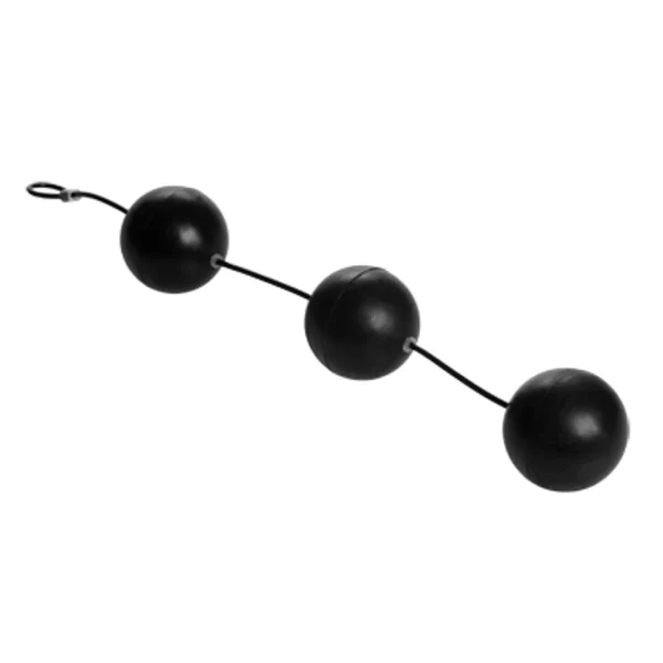 XR Brands XXL Triple Silicone Weighted Bead System Black 13in
