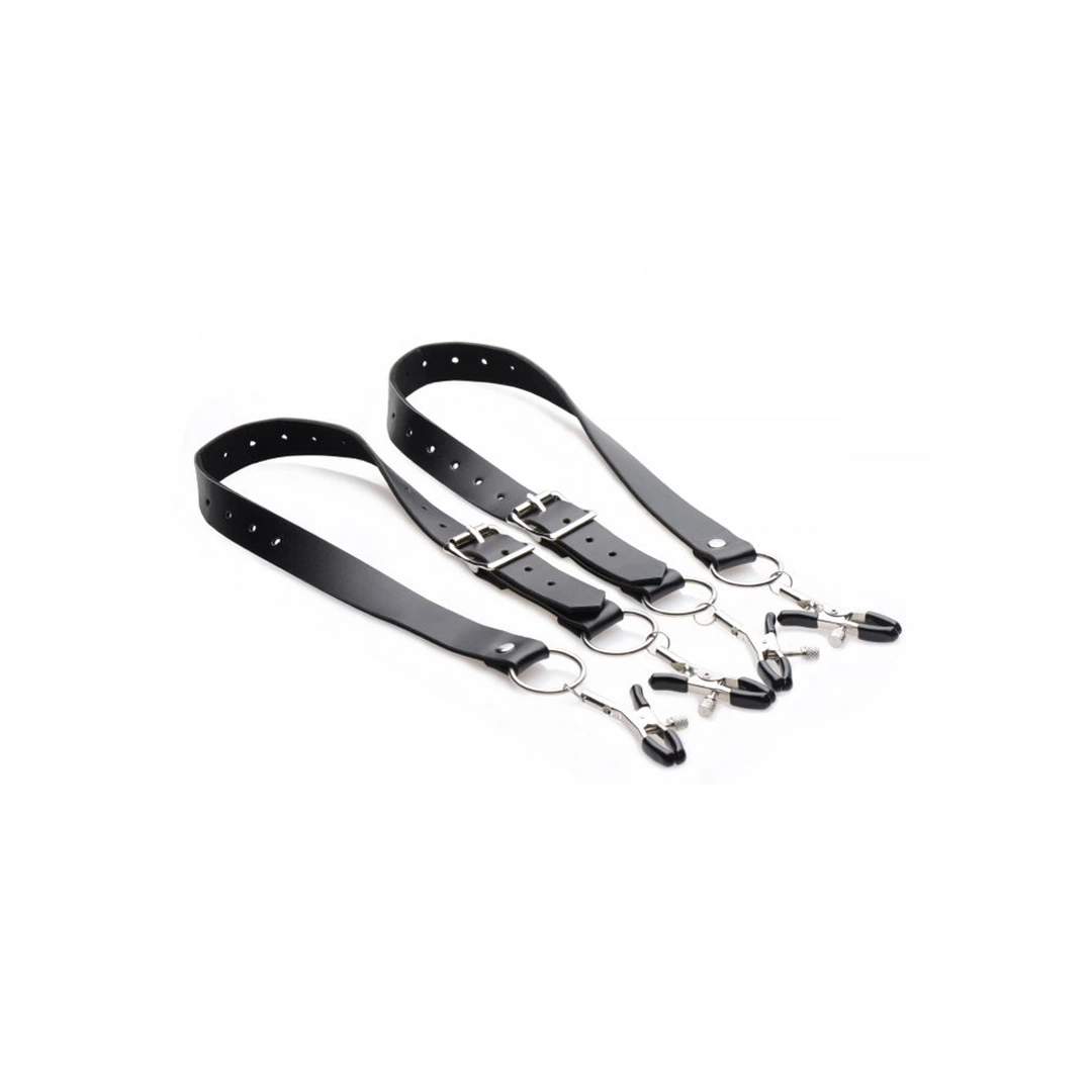 Master Series Labia Spreader Adjustable Thigh Strap Restraint System - Boutique Anelma Master Series Labia Spreader Adjustable Thigh Strap Restraint System