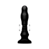 XR Brands Silicone Swelling Thrust Plug Black Remote Control 12 cm