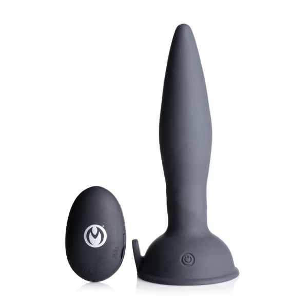 XR Brands Turbo Ass-Spinner Silicone Plug Remote Control Black