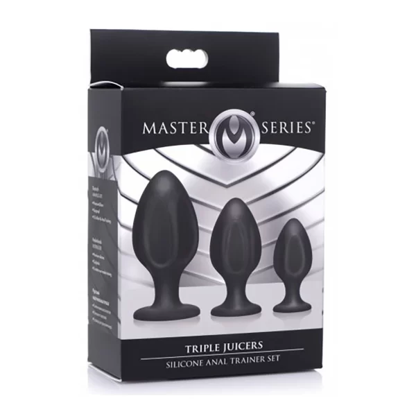 <p><strong>XR Brands Triple Juicers Silicone Anal Trainer Set</strong> is a comprehensive kit designed for gradual and comfortable training. The set features three uniquely contoured models with a star-shaped profile
