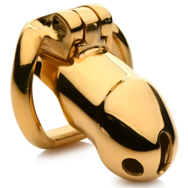 Midas 18K Gold-Plated Stainless Steel Locking Cage - Adjustable Size