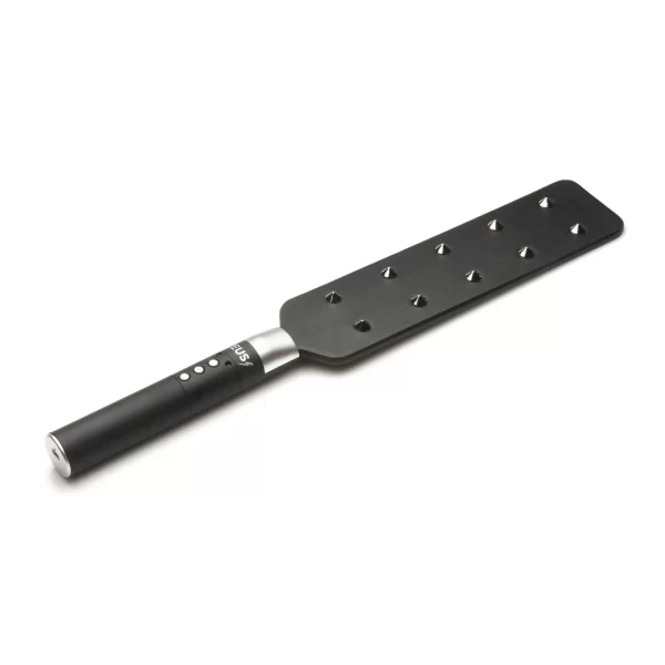 E-Stim Spiked Paddle Black - Electro Conductive Impact Tool