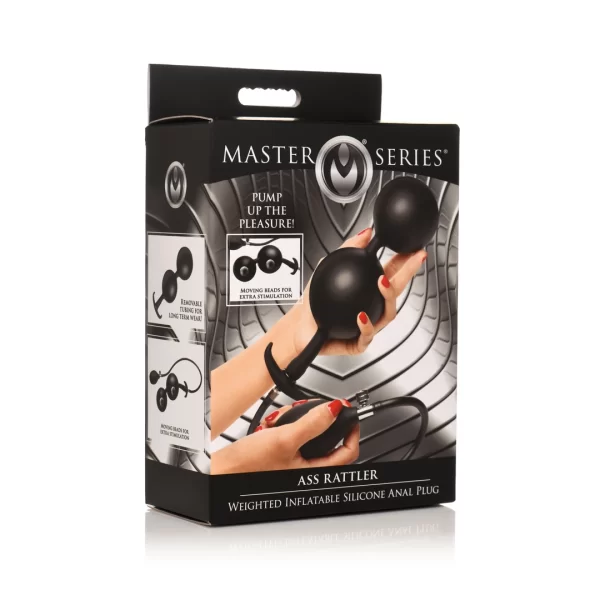 <p><strong>XR Brands Ass Rattler Inflatable Silicone Plug with Weights Black</strong> is an advanced intimate device designed to deliver a tailored experience through innovative features. Crafted from premium