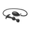 XR Brands Ass Rattler Inflatable Silicone Plug with Weights Black