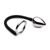 XR Brands Tug and Plug Dual Ring with Aluminum Plug - Adjustable System